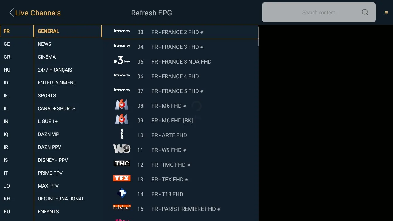 Country and category grouping